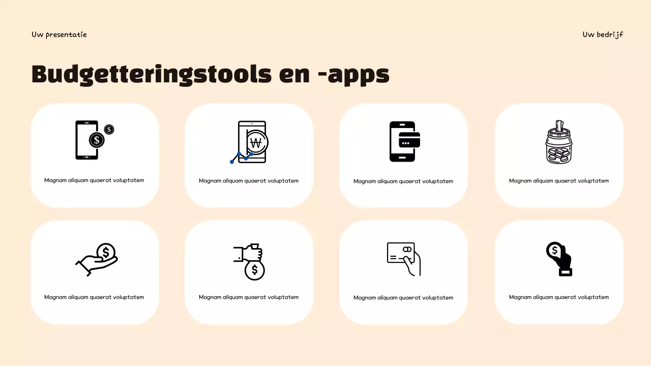 Paarse trendy budgettering infographic presentatie