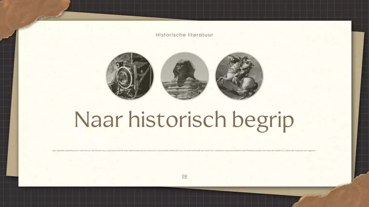 Gouden Vintage Geschiedenis Literatuur Presentatie