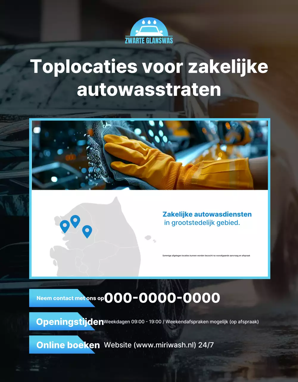 Advertentie voor Blue Modern Car Wash