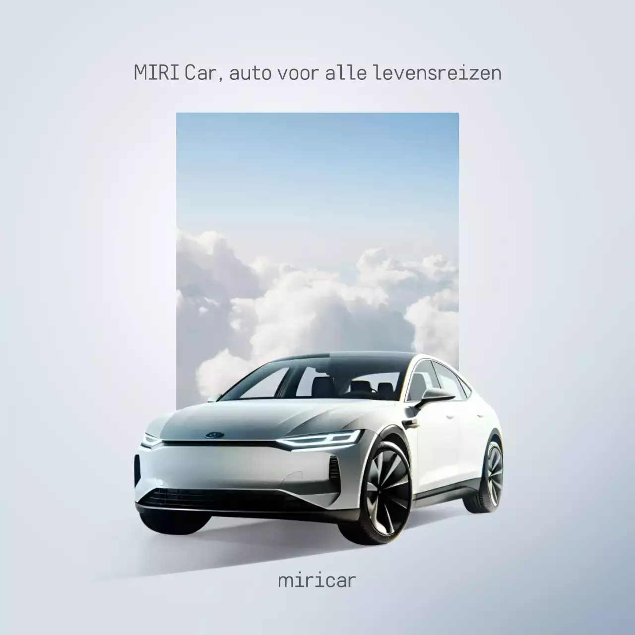 Witte moderne auto-advertentie