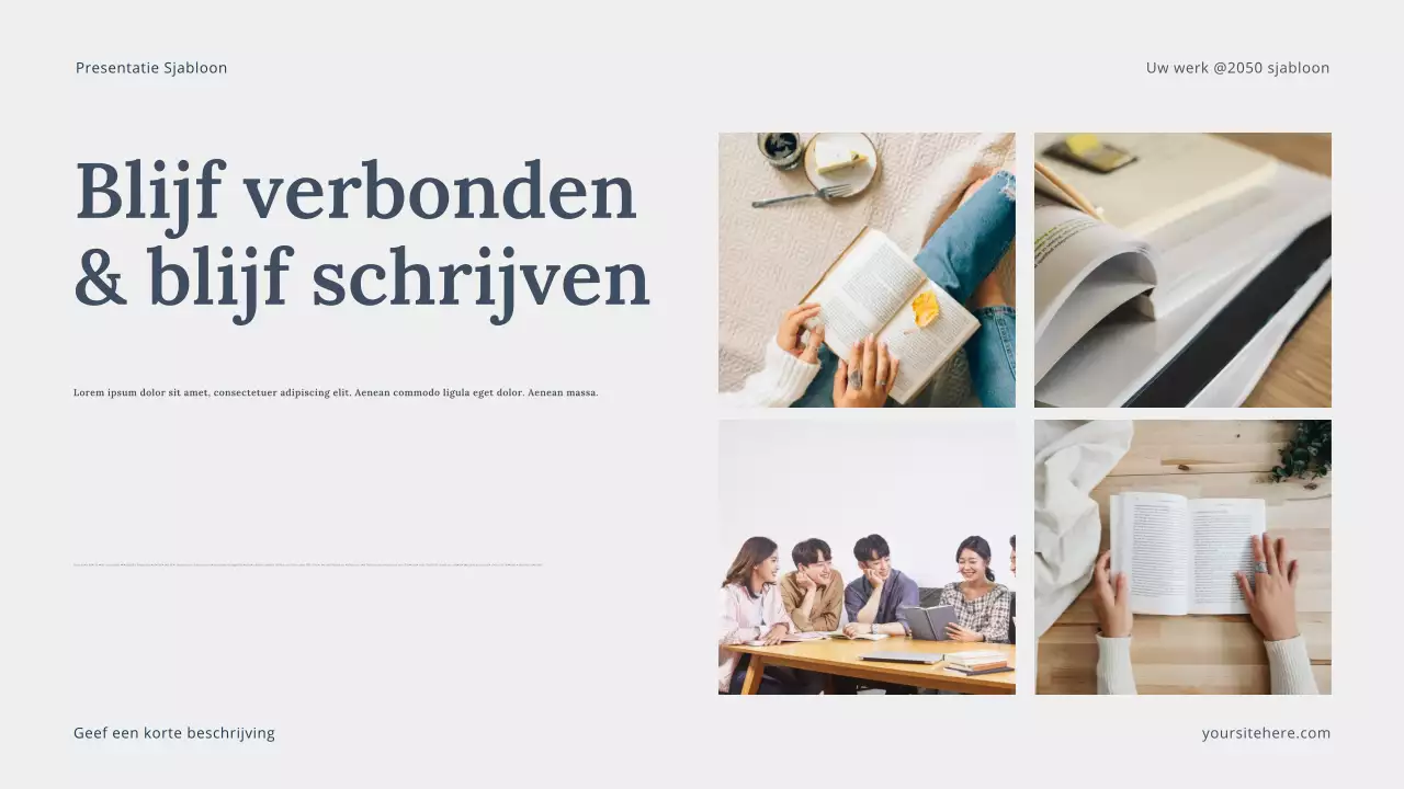 Grijze moderne vertelpresentatie