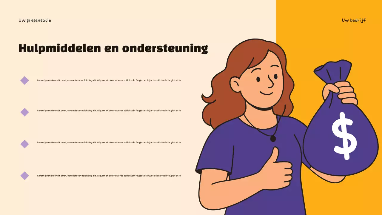 Paarse trendy budgettering infographic presentatie