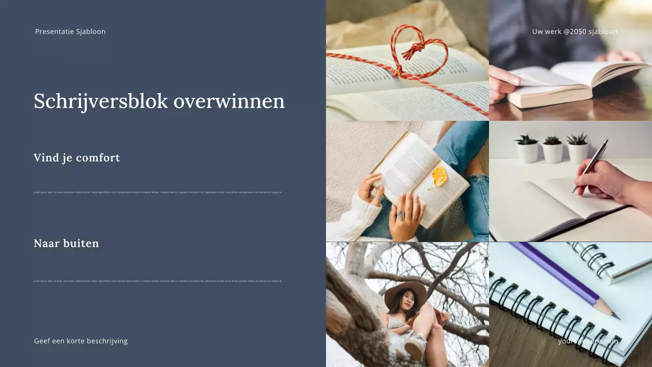 Grijze moderne vertelpresentatie