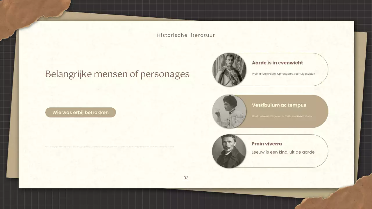 Gouden Vintage Geschiedenis Literatuur Presentatie