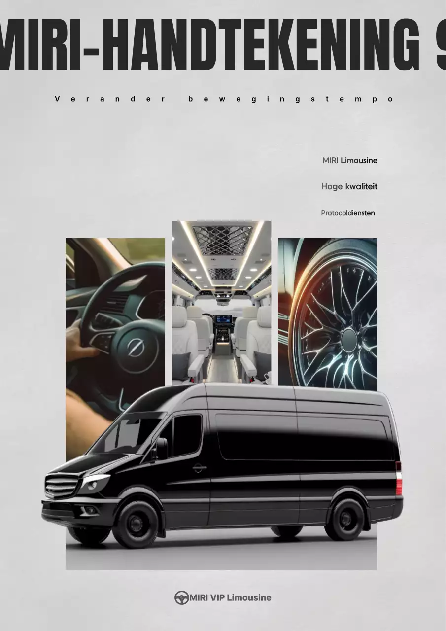 Promotie voor zwarte luxe autoservice