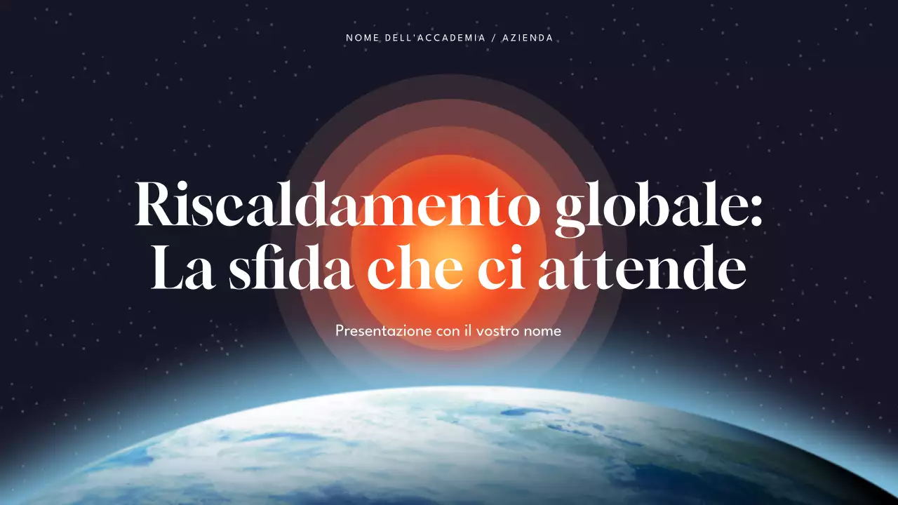 Presentazione infografica sul riscaldamento globale