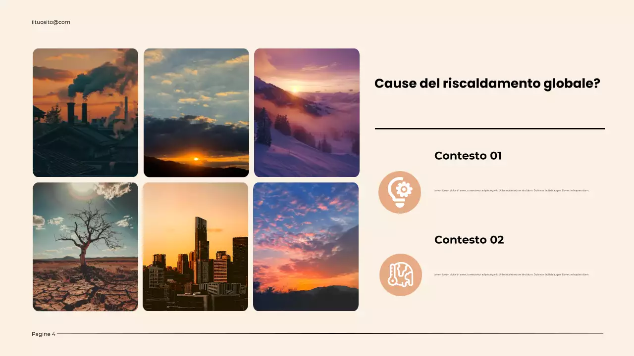 Presentazione sul riscaldamento globale e sul clima moderno