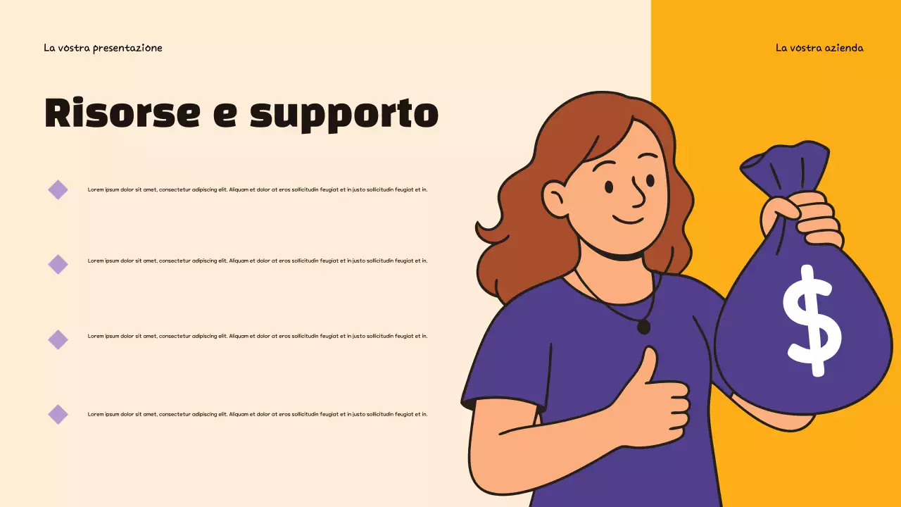 Presentazione infografica del budget di tendenza viola