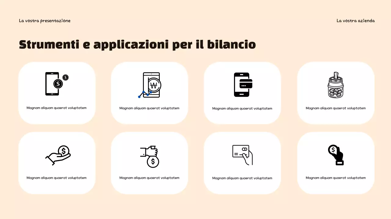 Presentazione infografica del budget di tendenza viola