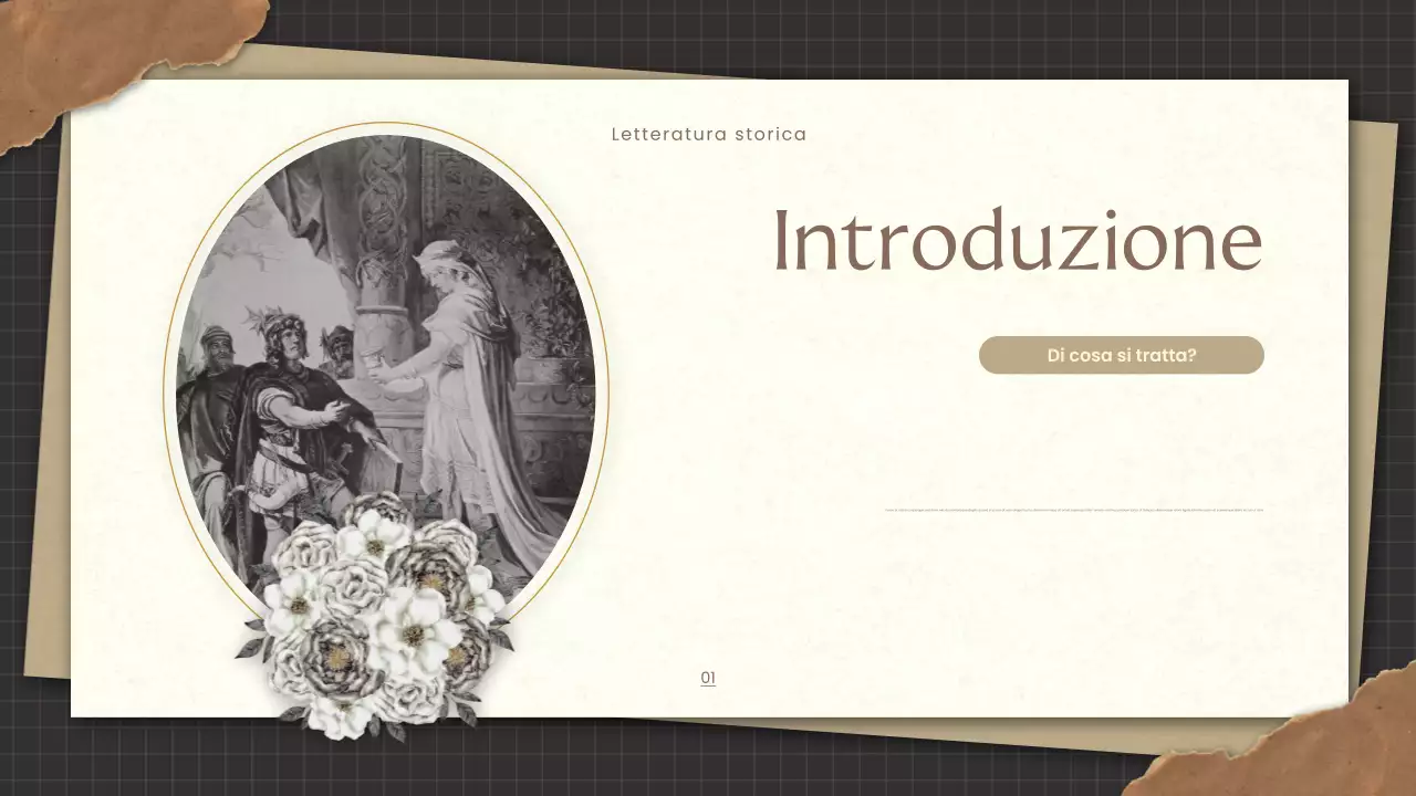 Presentazione della letteratura storica d'epoca dell'oro