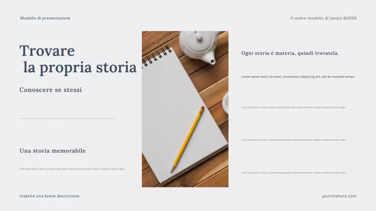 Presentazione di Grey Modern Storytelling