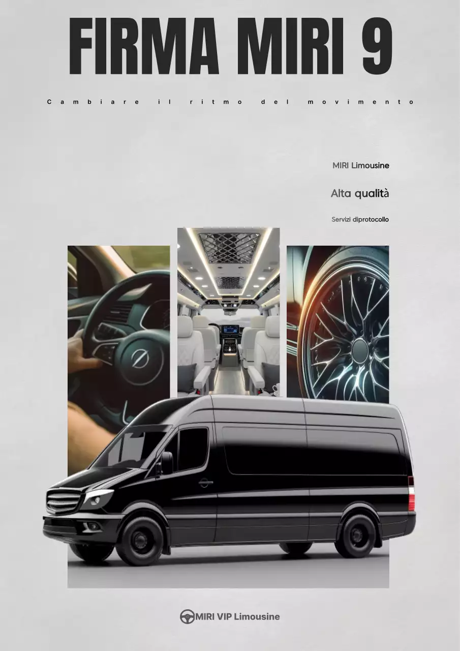 Promozione del servizio auto di lusso nera