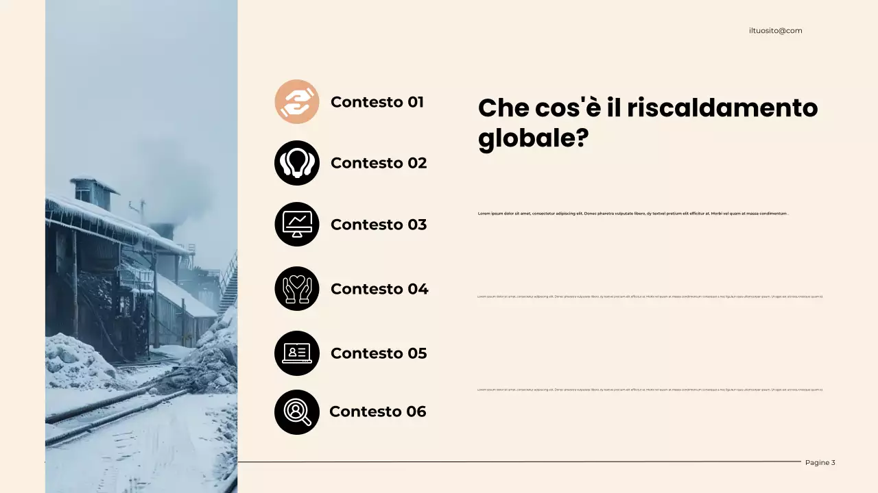 Presentazione sul riscaldamento globale e sul clima moderno