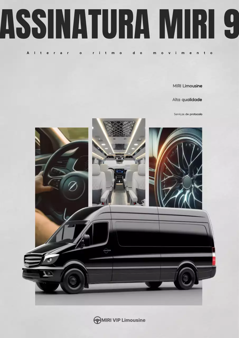 Promoção de serviço de carro de luxo preto