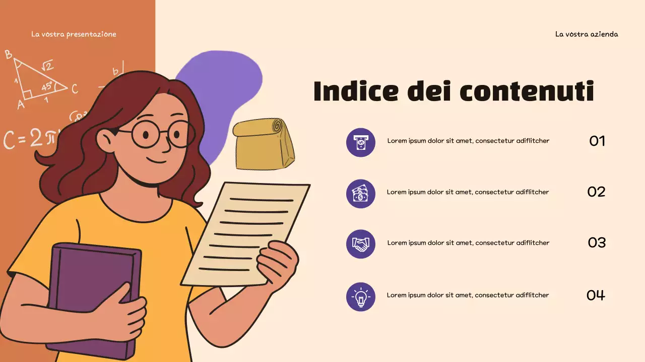 Presentazione infografica del budget di tendenza viola