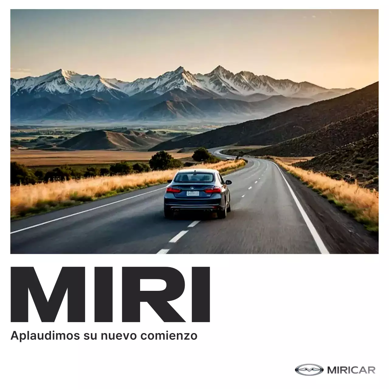 Anuncio de coche moderno gris