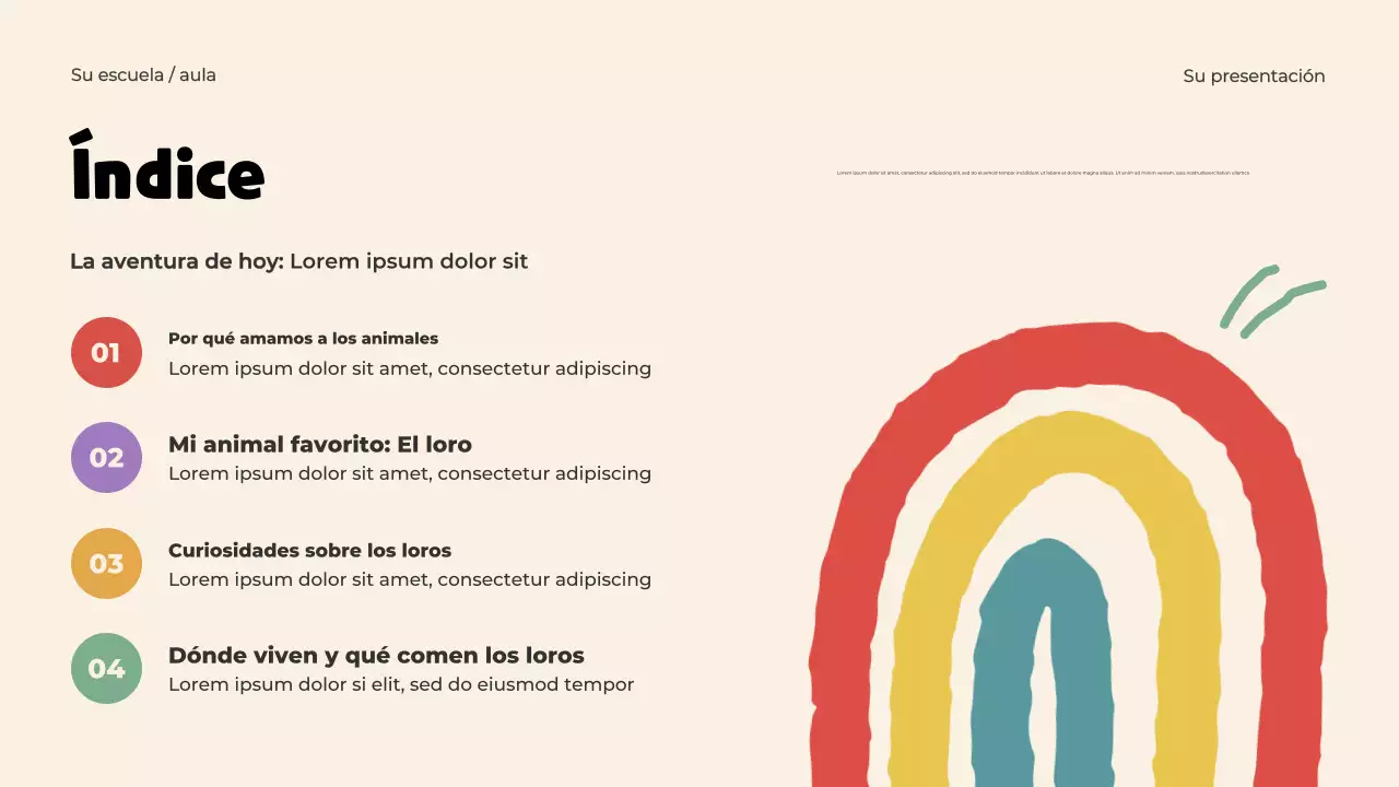 Plantilla de presentación de animales juguetones