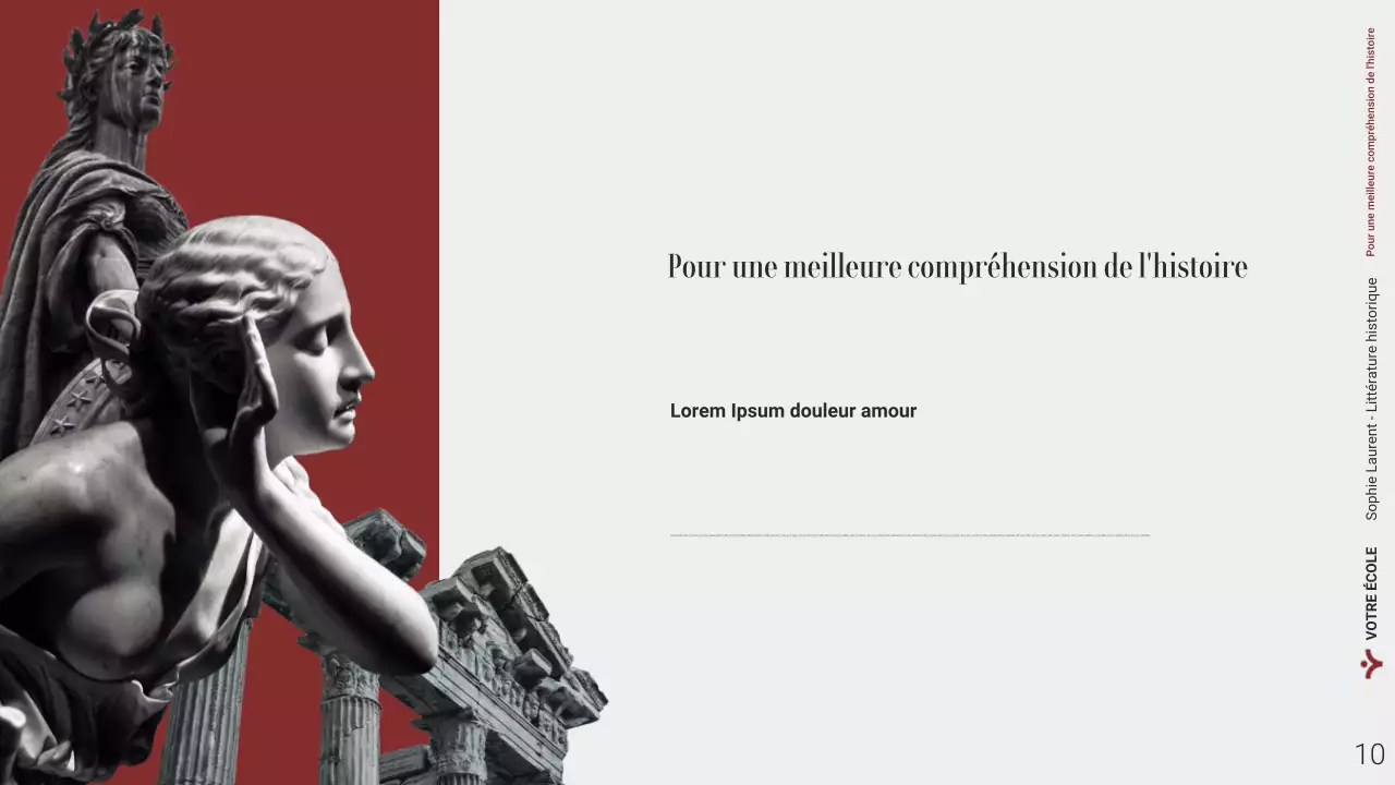 Présentation Web sur la littérature historique moderne
