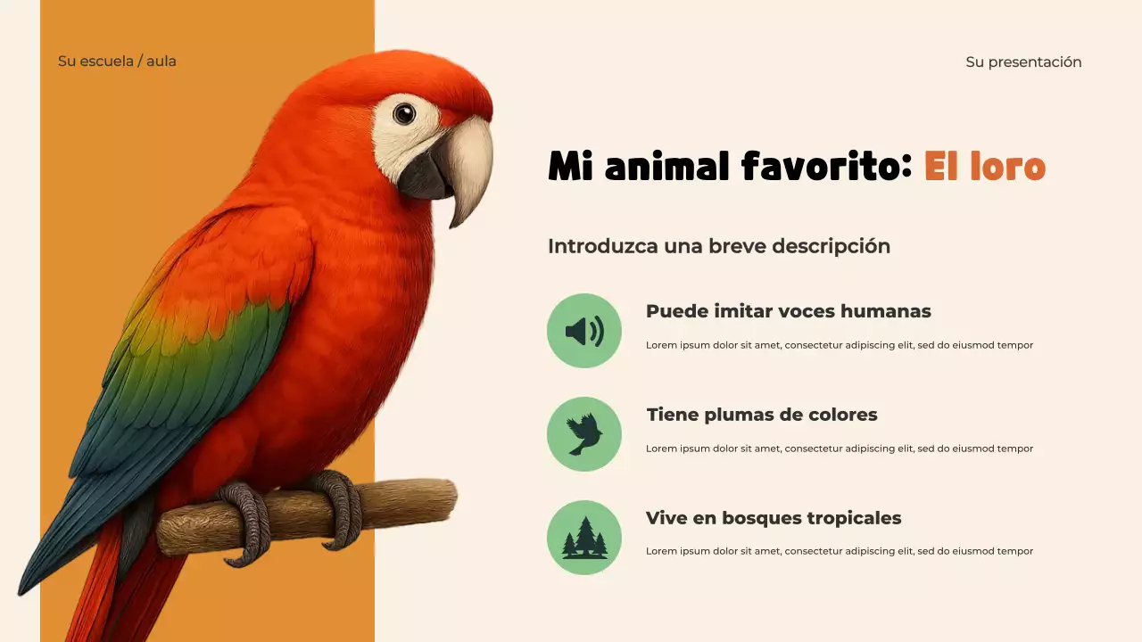 Plantilla de presentación de animales juguetones
