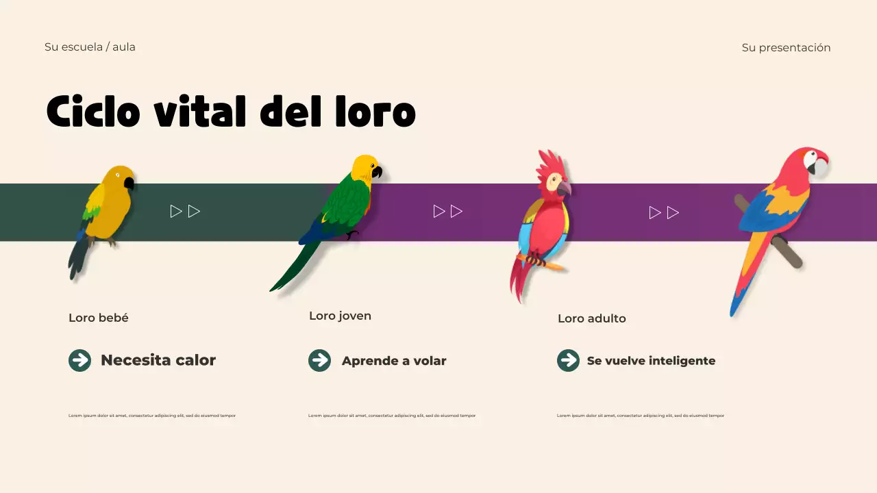Plantilla de presentación de animales juguetones