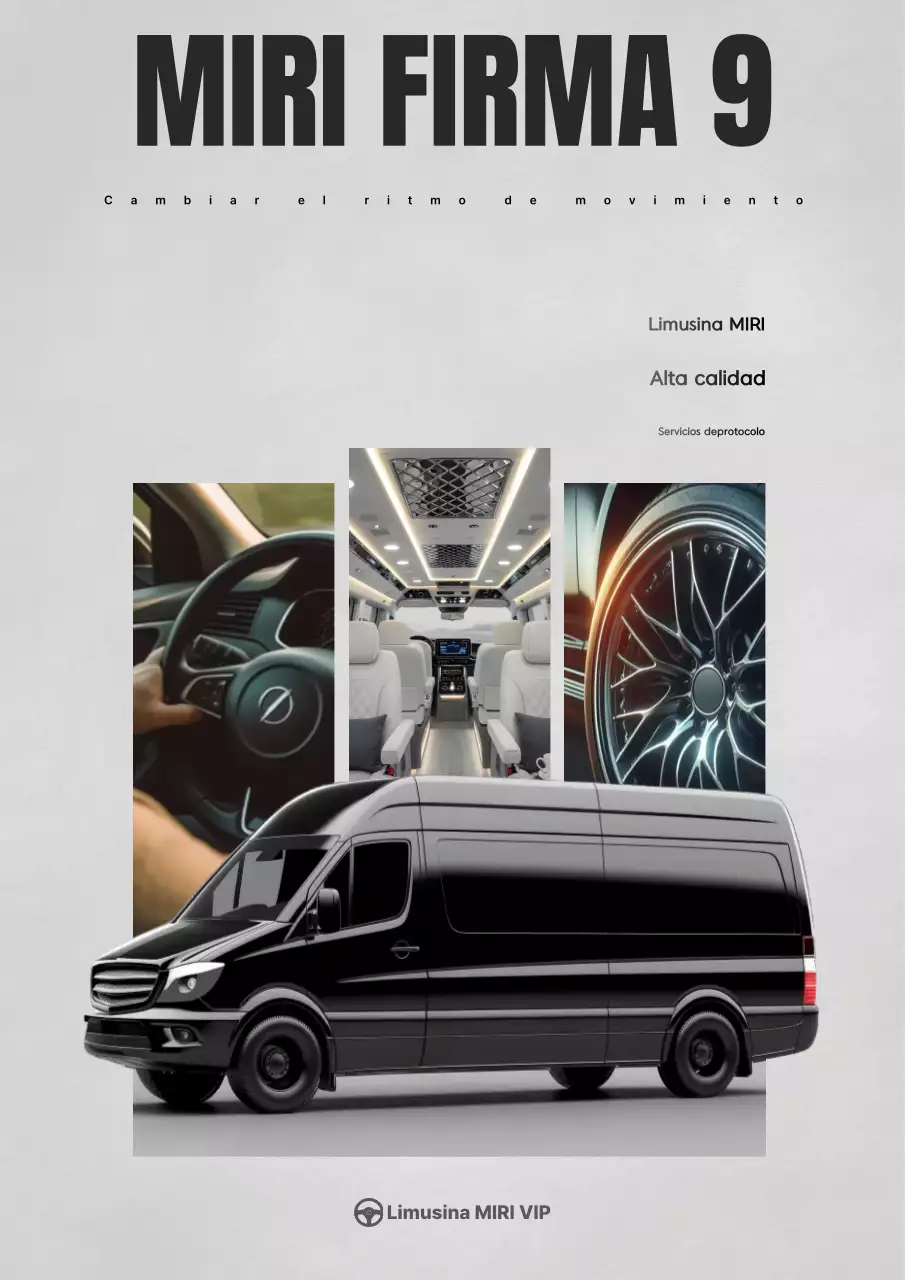 Promoción de servicio de coches de lujo negros