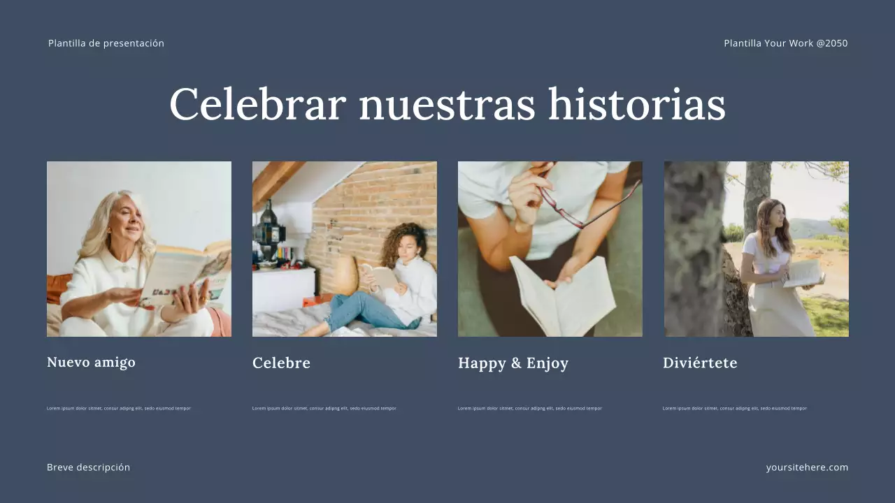 Presentación de narrativa moderna en gris