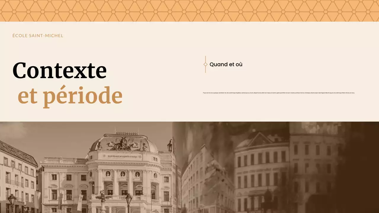 Présentation des études historiques classiques beiges