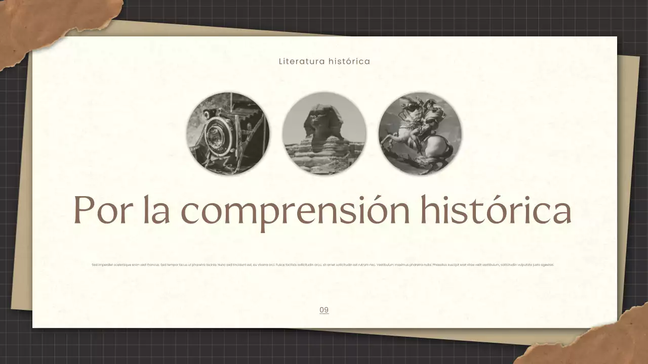 Presentación de la literatura histórica de la época dorada