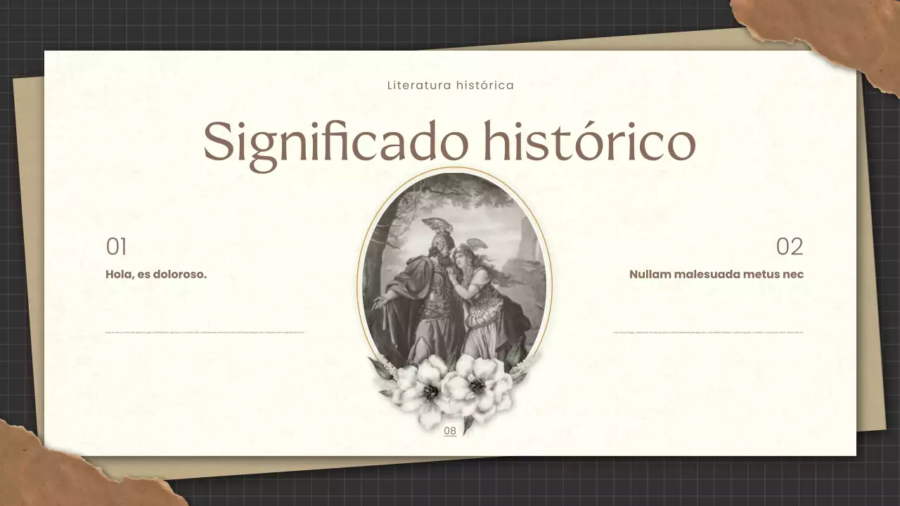 Presentación de la literatura histórica de la época dorada