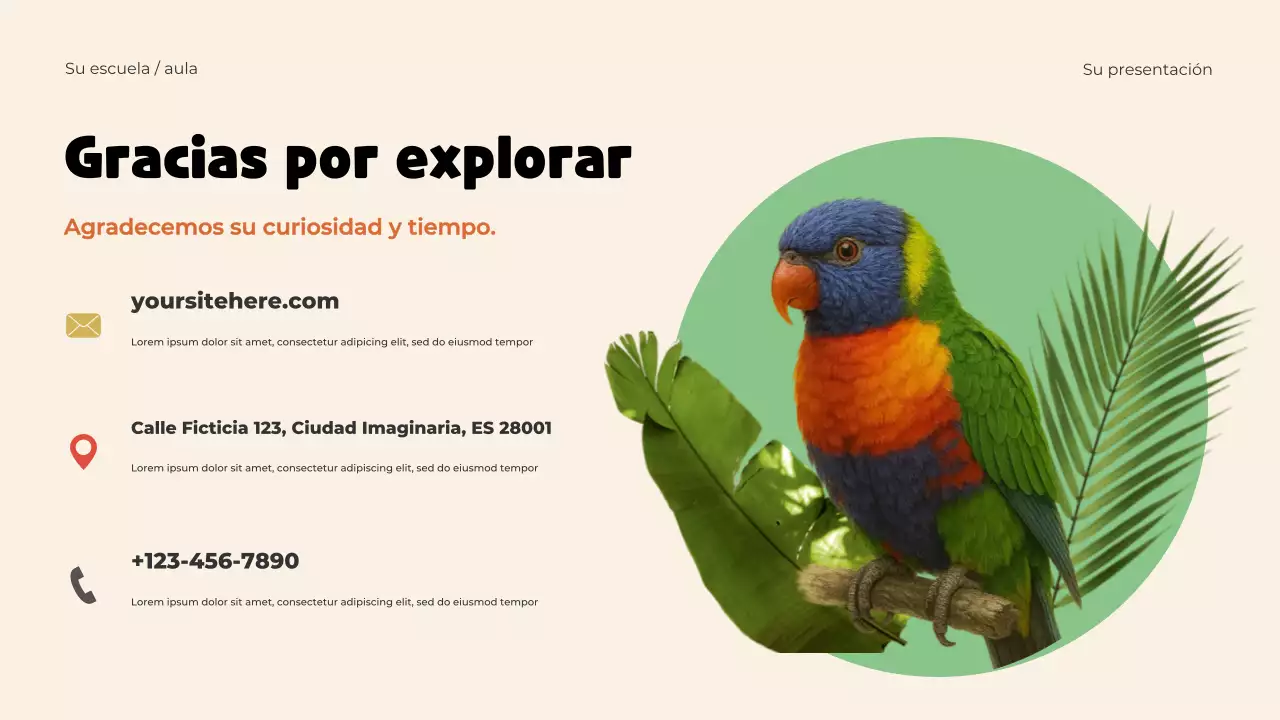 Plantilla de presentación de animales juguetones