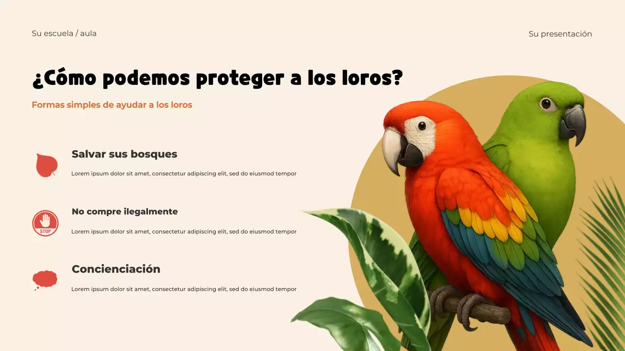 Plantilla de presentación de animales juguetones
