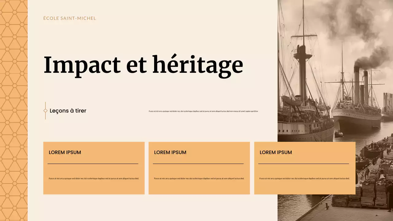 Présentation des études historiques classiques beiges