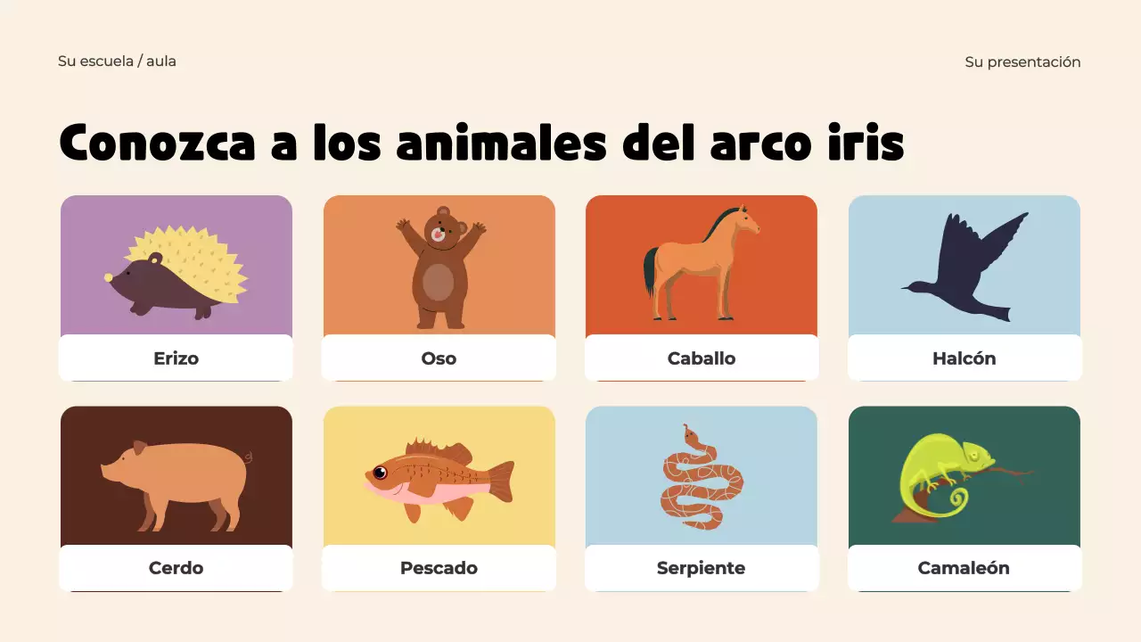 Plantilla de presentación de animales juguetones