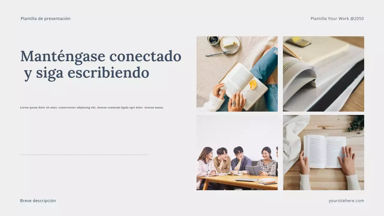 Presentación de narrativa moderna en gris