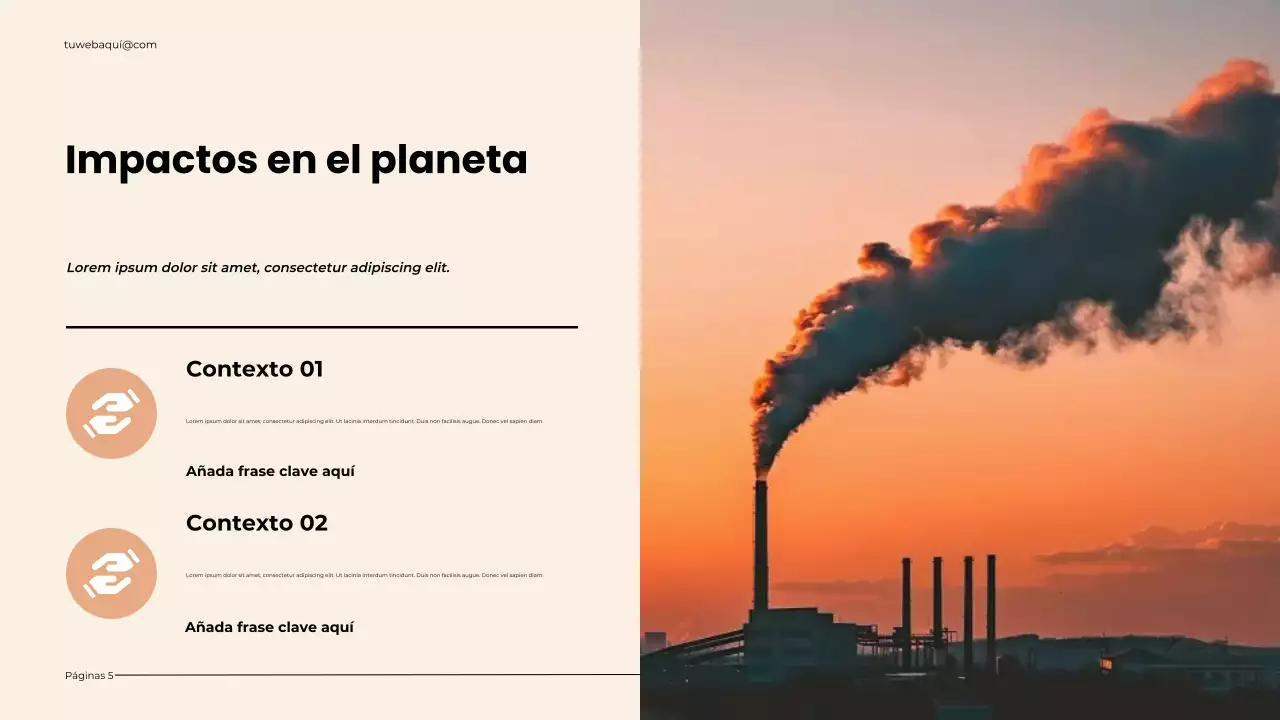 Presentación del clima moderno sobre el calentamiento global