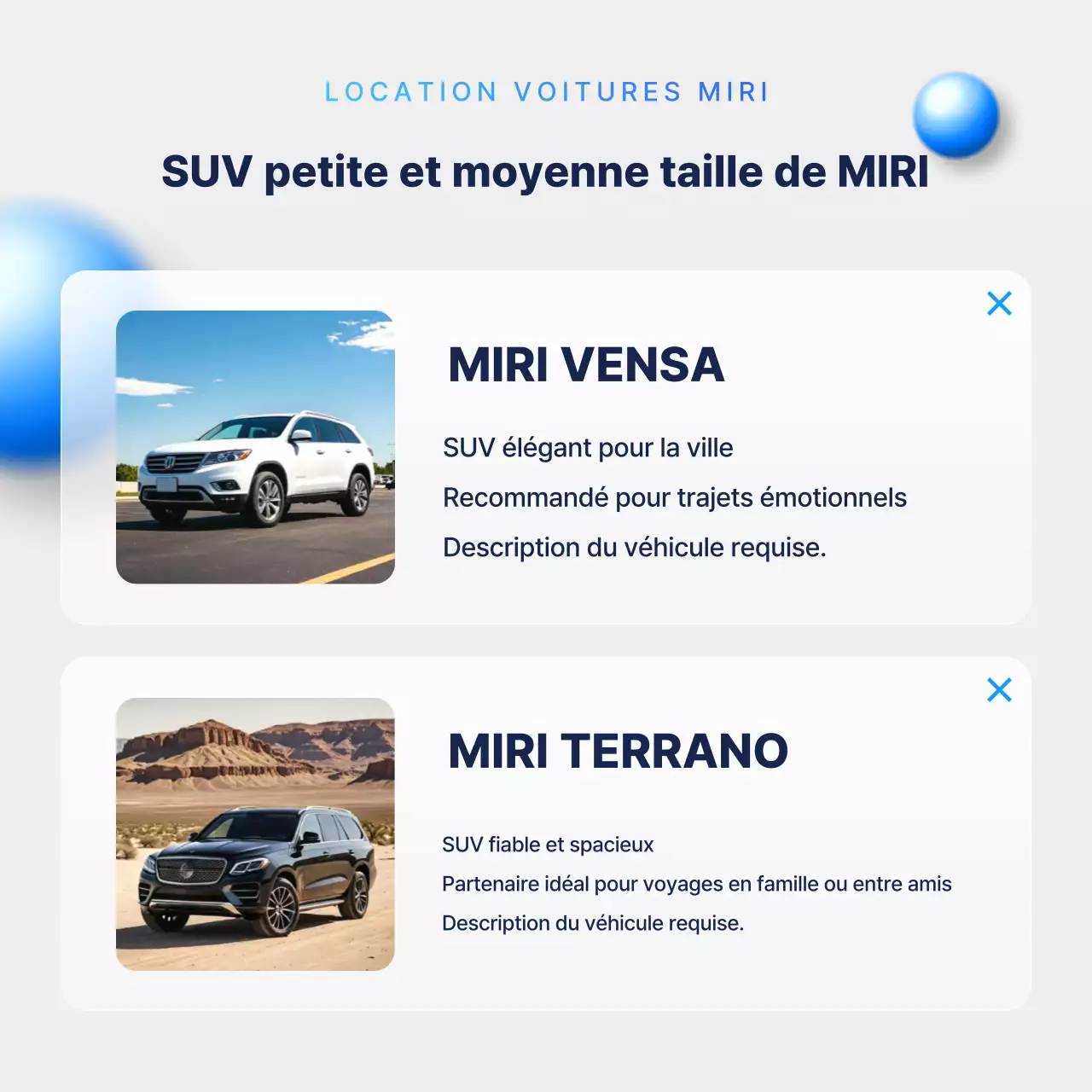 Publicité pour une voiture moderne bleu ciel