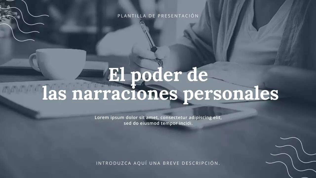 Presentación de narrativa moderna en gris