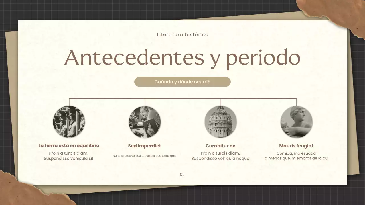 Presentación de la literatura histórica de la época dorada