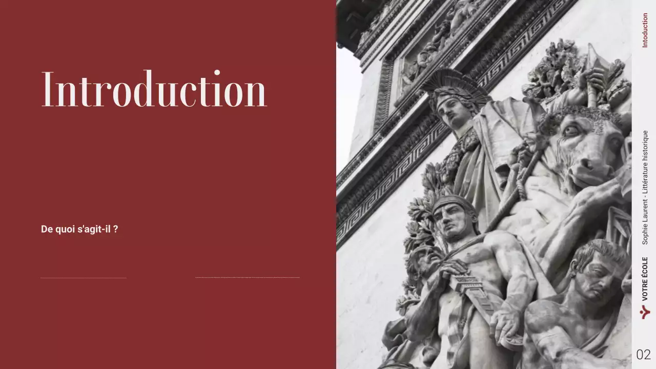 Présentation Web sur la littérature historique moderne