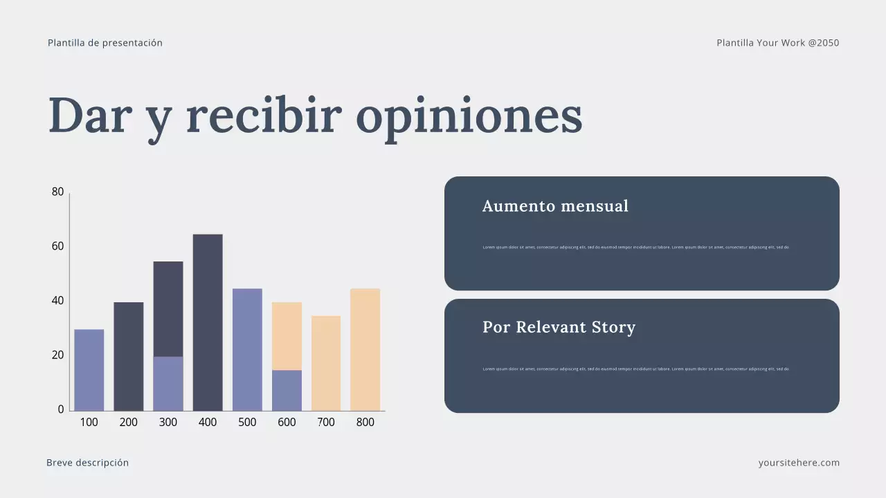 Presentación de narrativa moderna en gris