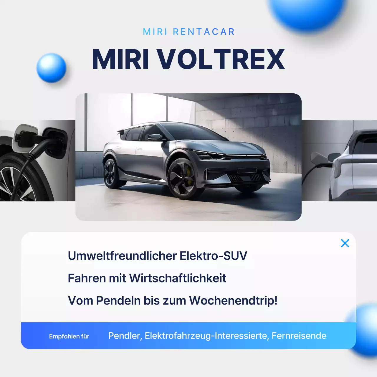 Himmelblaue moderne Autowerbung