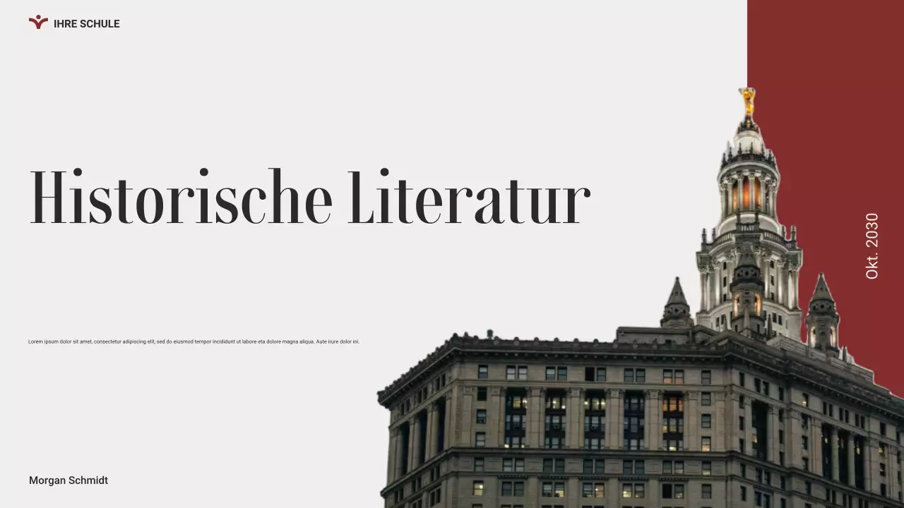 Webpräsentation zur modernen historischen Literatur