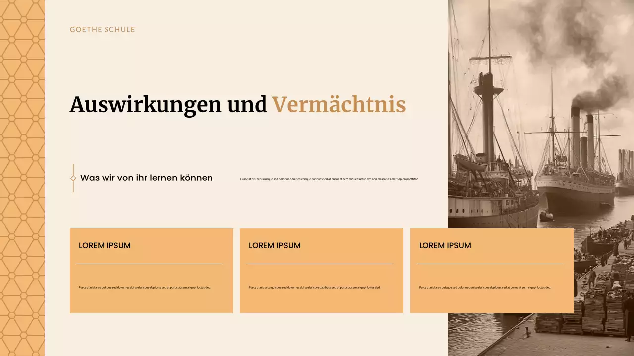 Beige Klassische Historische Studien Präsentation