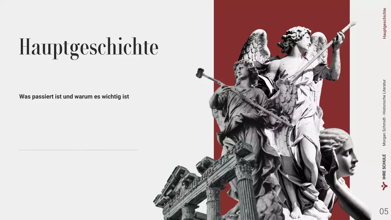 Webpräsentation zur modernen historischen Literatur