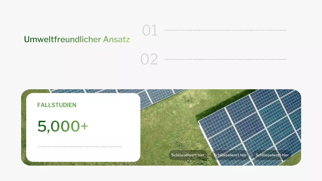 Grüner moderner Farbverlauf Nachhaltigkeit Präsentation