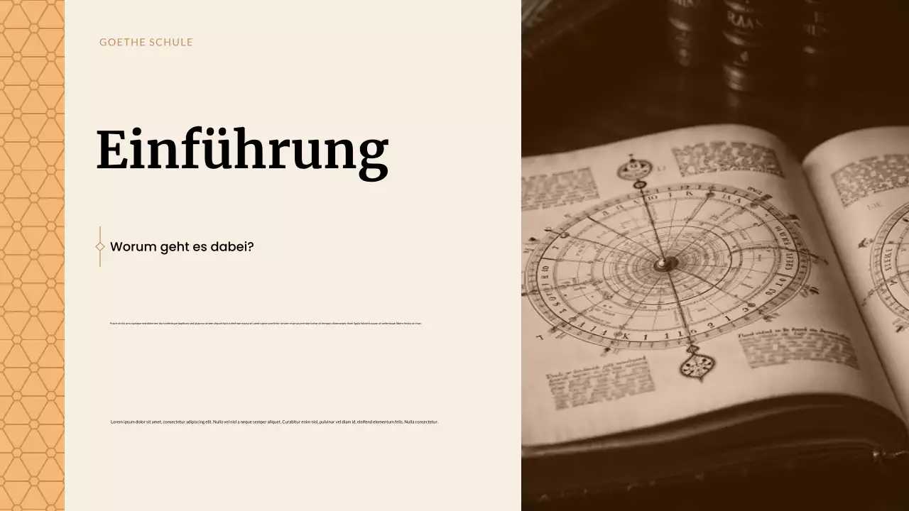 Beige Klassische Historische Studien Präsentation