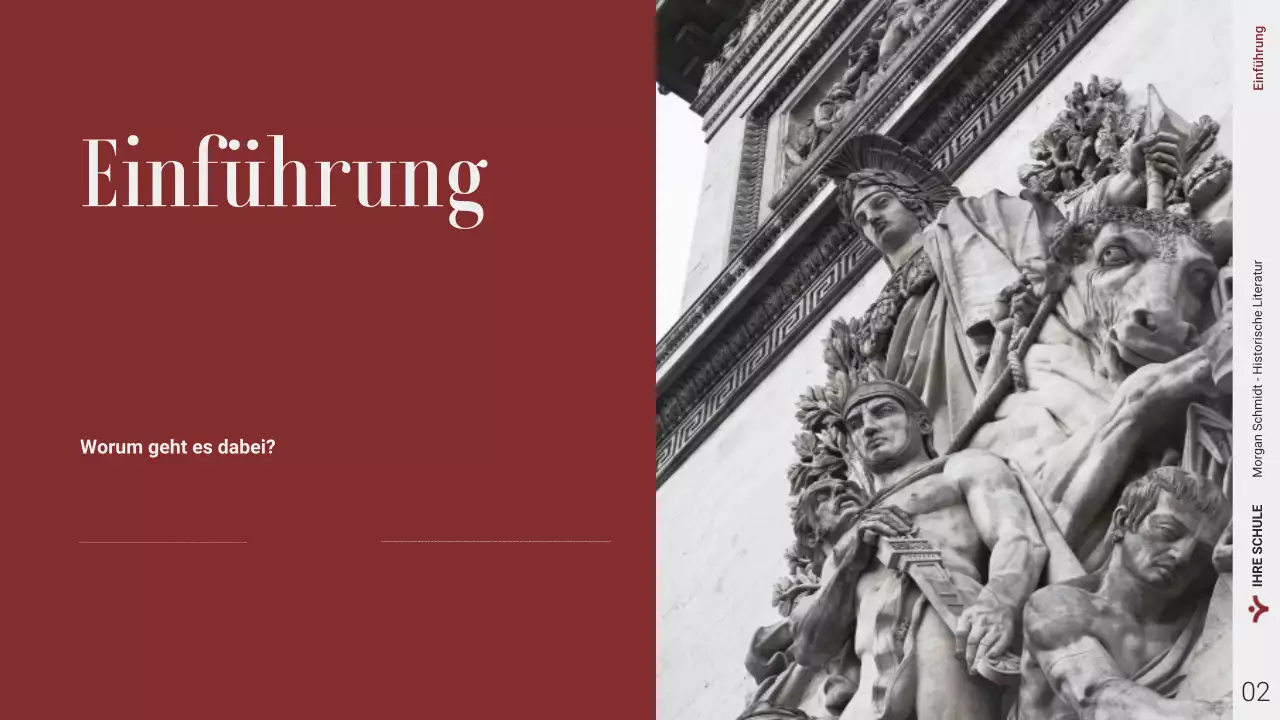 Webpräsentation zur modernen historischen Literatur