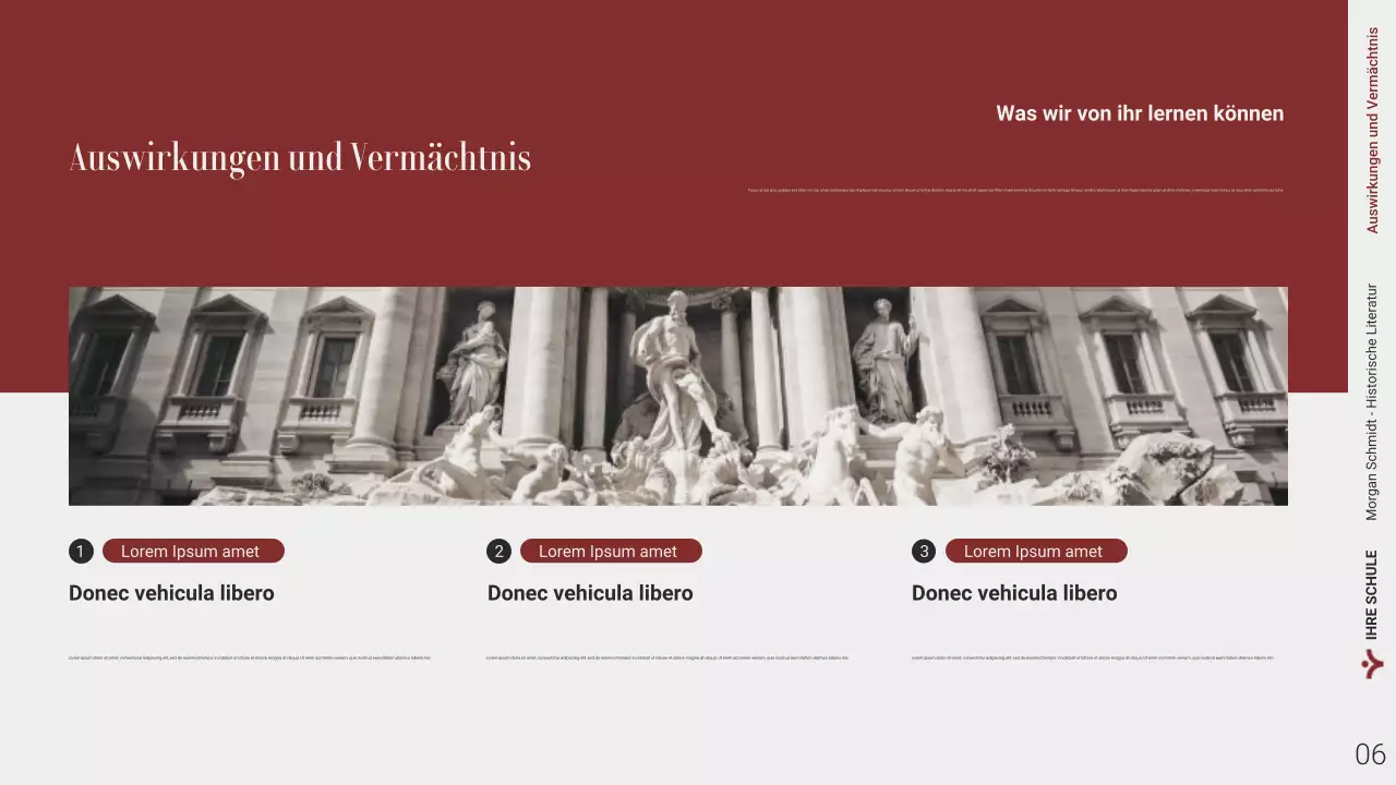 Webpräsentation zur modernen historischen Literatur