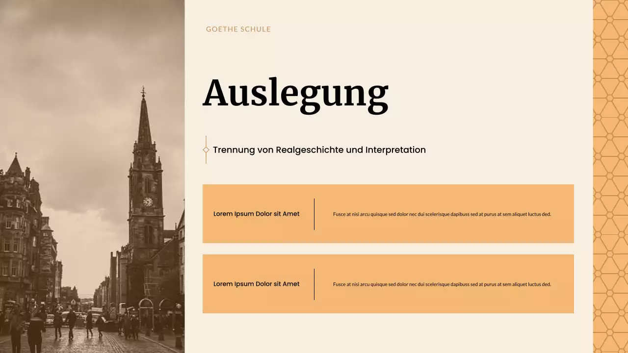 Beige Klassische Historische Studien Präsentation