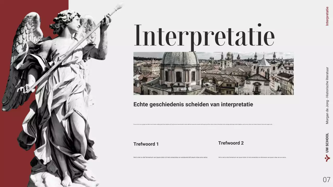 Webpresentatie moderne historische literatuur